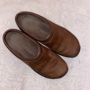 Merrell women's jungle primo dark brown slides slip on shoes size 6.5